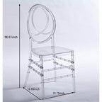 Lot de 4 chaises de mariage ou de salle à manger avec assises en plastique, durables et faciles à monter