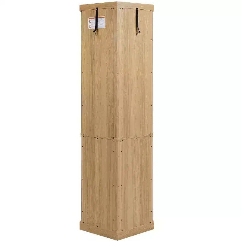 Vitrine d'angle éclairée avec étagères en verre réglables et dispositif anti-basculement pour collections d'antiquités
