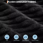 COZONY 60 Grand fauteuil inclinable en velours côtelé, canapé de lecture profond avec porte-gobelet et oreillers décoratifs pour le salon ou la chambre à coucher