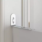 Étagère murale et présentoir blanc Famapy avec bureau rabattable et éclairage LED