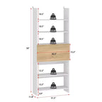 Étagère murale et présentoir blanc Famapy avec bureau rabattable et éclairage LED