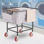 Chariot à Linge en Fil VEVOR, Panier à Linge en Fil Métallique de 100 Litres avec Roues, 67,8x55,1x67,1 cm, Chariot à Linge Commercial en Fil Métallique, Cadre en Acier, 4 roulettes, Argent