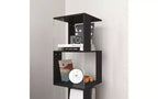 JVNOXK Étagère à Livres Moderne Rotative à 360° en Acrylique, Bibliothèque Minimaliste à 5 Niveaux sur Pied, Adaptée au Salon ou à la Chambre, Noir