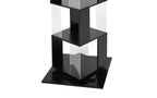 JVNOXK Étagère à Livres Moderne Rotative à 360° en Acrylique, Bibliothèque Minimaliste à 5 Niveaux sur Pied, Adaptée au Salon ou à la Chambre, Noir