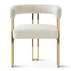 Ensemble de salle à manger ovale extensible 3-en-1 avec 6 chaises rembourrées en chenille et pieds en métal doré, Meuble de salle à manger polyvalent - Panipeachy