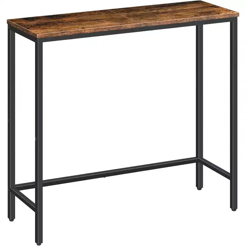 ACOINEL 29.5 Table Console Étroite, Petite Table d'Appoint/Table de Canapé Fine pour Entrée, Table de Couloir Rustique Marron et Noir