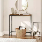 ACOINEL 29.5 Table Console Étroite, Petite Table d'Appoint/Table de Canapé Fine pour Entrée, Table de Couloir Rustique Marron et Noir