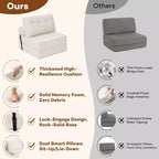 WARMOUNTS Canapé-lit pliant avec dossier réglable, fauteuil-lit portable pour salon et bureau