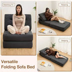 WARMOUNTS Canapé-lit pliant avec dossier réglable, fauteuil-lit portable pour salon et bureau