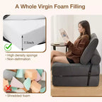 WARMOUNTS Canapé-lit pliant avec dossier réglable, fauteuil-lit portable pour salon et bureau