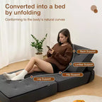 WARMOUNTS Canapé-lit pliant avec dossier réglable, fauteuil-lit portable pour salon et bureau