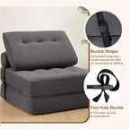 WARMOUNTS Canapé-lit pliant avec dossier réglable, fauteuil-lit portable pour salon et bureau