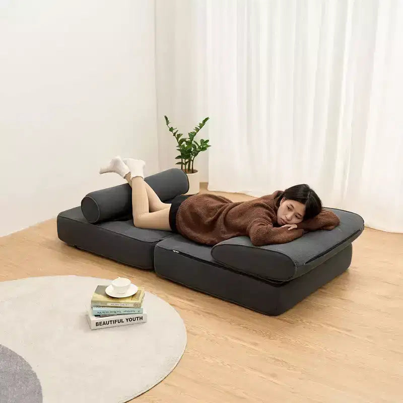 WARMOUNTS Canapé-lit pliant avec dossier réglable, fauteuil-lit portable pour salon et bureau