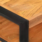 vidaXL Table basse Bois de récupération massif mélangé et fer enduit de poudre