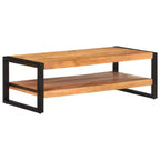 vidaXL Table basse Bois de récupération massif mélangé et fer enduit de poudre