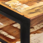 vidaXL Table basse Bois de récupération massif mélangé et fer enduit de poudre