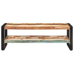 vidaXL Table basse Bois de récupération massif mélangé et fer enduit de poudre