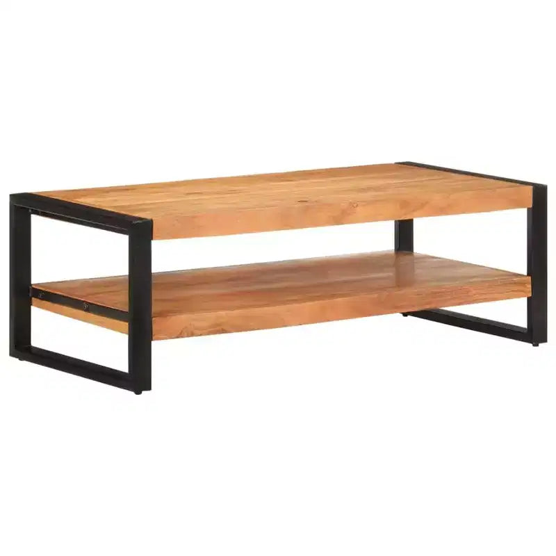 vidaXL Table basse Bois de récupération massif mélangé et fer enduit de poudre
