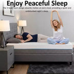 Matelas en mousse à mémoire de forme double face Dyonery avec housse amovible, offrant deux options de confort de couchage