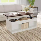 Farmhouse Lift Top Coffee Table, Modern Design, Durable Construction, Spacious Surface, for Living Room Office