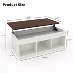 Table basse relevable de ferme, design moderne, construction durable, surface spacieuse, pour salon ou bureau