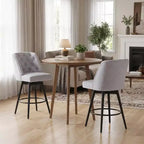 Tabourets de bar avec dossiers, lot de 2 tabourets de bar hauteur de comptoir 66 cm, chaises d'îlot de cuisine modernes
