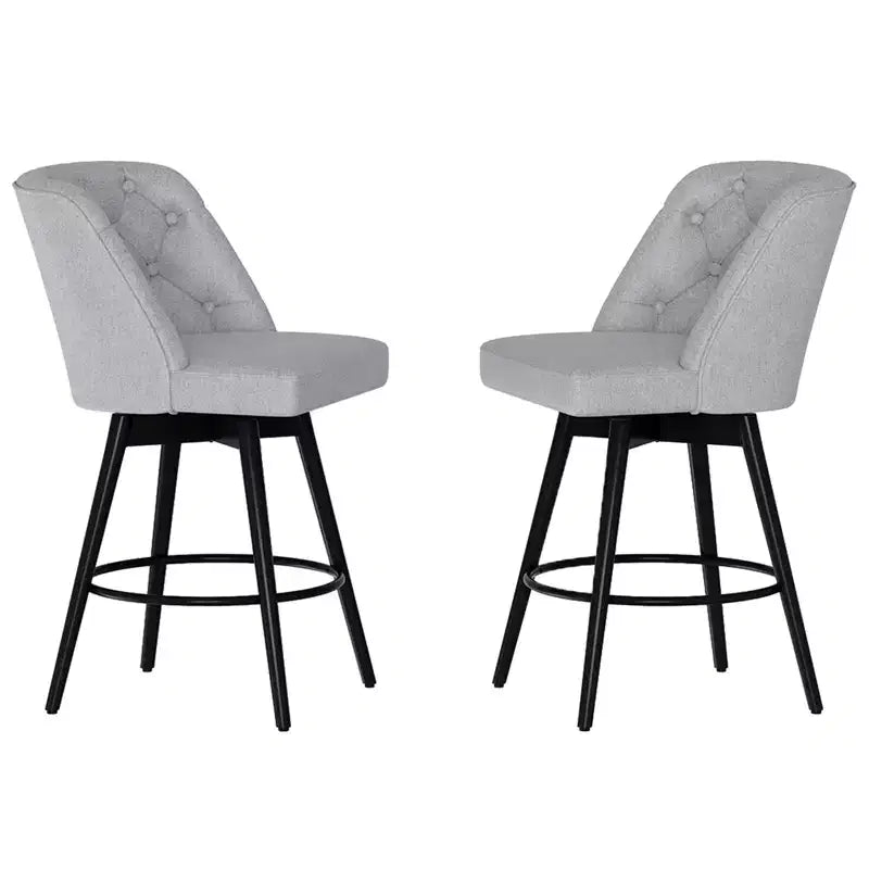 Tabourets de bar avec dossiers, lot de 2 tabourets de bar hauteur de comptoir 66 cm, chaises d'îlot de cuisine modernes