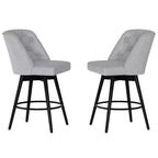 Tabourets de bar avec dossiers, lot de 2 tabourets de bar hauteur de comptoir 66 cm, chaises d'îlot de cuisine modernes