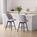 Bar Stools with Backs, 26 Counter Height Bar Stools Set of 2, Modern Kitchen Island Chairs