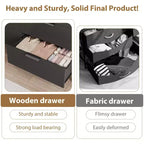 Commode moderne en bois à 6 tiroirs, grande commode de rangement - Organisateur vertical autoportant avec pieds réglables