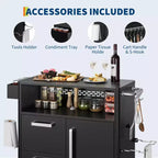 Table de cuisson, chariot de bar extérieur, chariot de barbecue avec armoire de rangement, îlot de cuisine multifonction, table de préparation des aliments avec surface en acier inoxydable