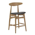 Cortland Counter Stool - Set of 2 - Natural/Black - iNSPIRE Q