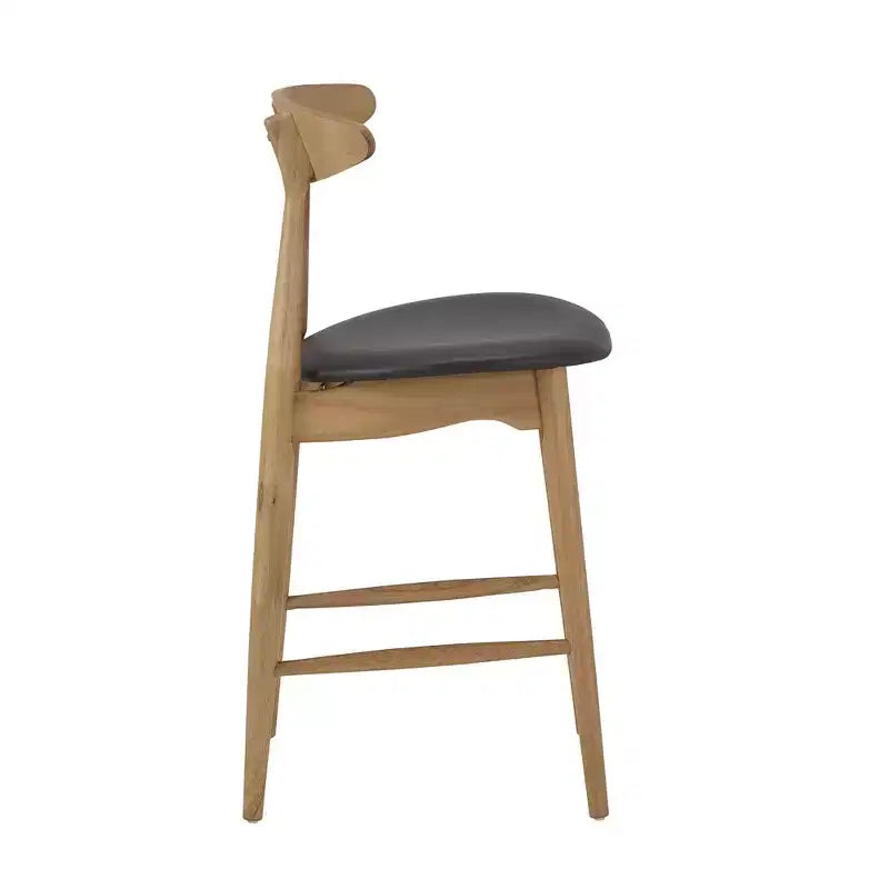 Tabouret de bar Cortland - Lot de 2 - Naturel/Noir - iNSPIRE Q