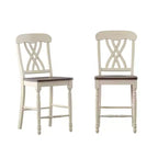 Tabourets de comptoir bicolores Countryside - Lot de 2 - iNSPIRE Q
