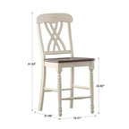 Tabourets de comptoir bicolores Countryside - Lot de 2 - iNSPIRE Q
