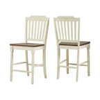 Tabourets de comptoir bicolores Countryside - Lot de 2 - iNSPIRE Q