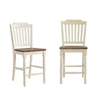 Tabourets de comptoir bicolores Countryside - Lot de 2 - iNSPIRE Q
