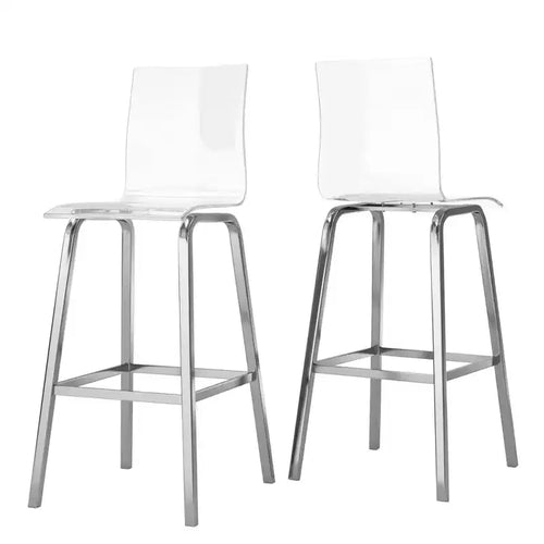 Tabourets de comptoir et de bar pivotants en acrylique Alta - Lot de 2 - iNSPIRE Q