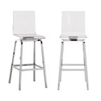 Tabourets de comptoir et de bar pivotants en acrylique Alta - Lot de 2 - iNSPIRE Q