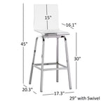 Tabourets de comptoir et de bar pivotants en acrylique Alta - Lot de 2 - iNSPIRE Q