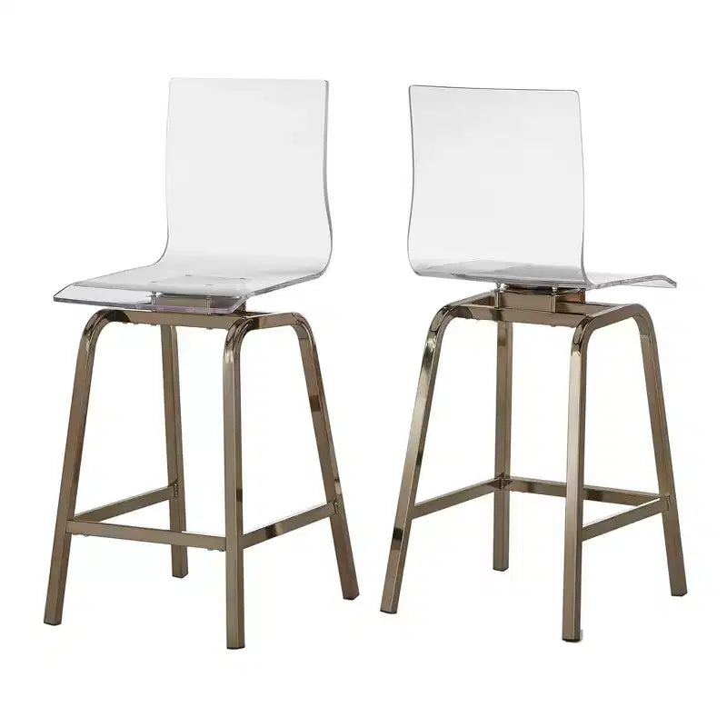 Tabourets de comptoir et de bar pivotants en acrylique Alta - Lot de 2 - iNSPIRE Q