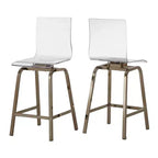 Tabourets de comptoir et de bar pivotants en acrylique Alta - Lot de 2 - iNSPIRE Q