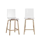 Tabourets de comptoir et de bar pivotants en acrylique Alta - Lot de 2 - iNSPIRE Q