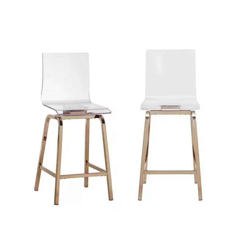 Tabourets de comptoir et de bar pivotants en acrylique Alta - Lot de 2 - iNSPIRE Q