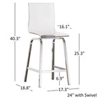 Tabourets de comptoir et de bar pivotants en acrylique Alta - Lot de 2 - iNSPIRE Q