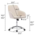 Chaise de bureau réglable, chambre à coucher, chaise pivotante ergonomique, dossier et assise, confortable pour les longues heures assises