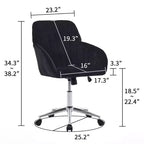 Chaise de bureau réglable, chambre à coucher, chaise pivotante ergonomique, dossier et assise, confortable pour les longues heures assises