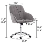 Chaise de bureau réglable, chambre à coucher, chaise pivotante ergonomique, dossier et assise, confortable pour les longues heures assises