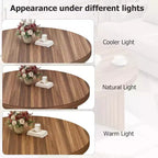 Table basse ronde de 85 cm - Plateau épais de 3,3 cm avec pieds cannelés, table d'appoint pour salon, chambre, montage facile