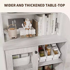 Armoire de cuisine haute de 170 cm avec lumières LED et prises de courant, étagère à vin industrielle autoportante et meuble de rangement pour salle à manger et salon
